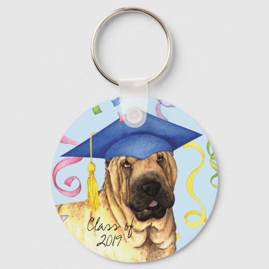 Porte-clés Diplômé chinois de Shar-Pei (Recto)