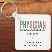 Porte-clés Diplôme d'adjoint de médecin PA personnalisé (Recto)