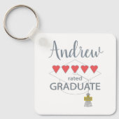 Porte-clés Diplômé de 5 coeurs (Recto)