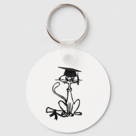 Porte-clés Diplôme de chat cool (Recto)