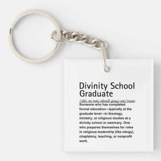 Porte-clés Diplômé de l'école de Divinité (Devant)