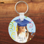 Porte-clés Diplômé de Sheltie (Recto)