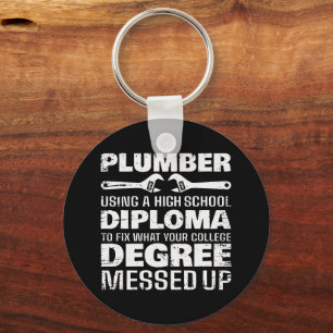 Porte-clés Diplôme en plomberie Messed Up
