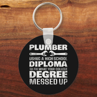 Porte-clés Diplôme en plomberie Messed Up