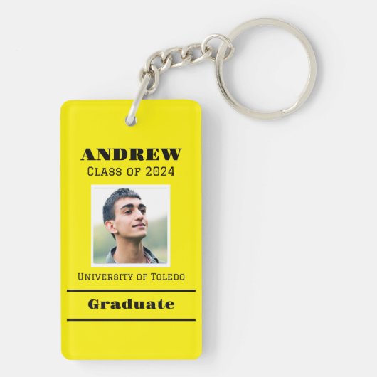 Porte-clés Diplômé Gleam commémorant le succès dans chaque cl (Dos)