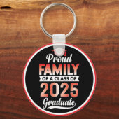 Porte-clés Diplômé principal Famille fière d'un diplômé de 20 (Verso)