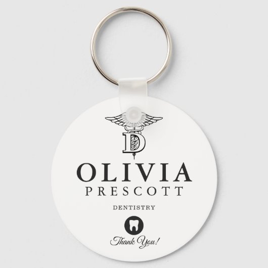 Porte-clés Diplôme professionnel dentaire | Retraite (Recto)