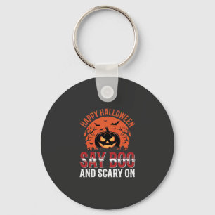 Porte-clés Dire Boo design de citrouille Halloween_1