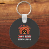 Porte-clés Dire Boo design de citrouille Halloween_1 (Recto)