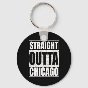 Porte-clés Directement En Périphérie De L'État De Chicago Ill