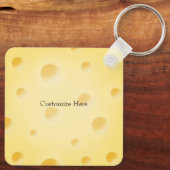 Porte-clés "Dis Fromage" Fromage jaune mignon sur mesure (Verso)