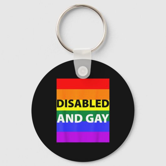 Porte-clés Disabled And Gay Funny For Men Women  (Recto)