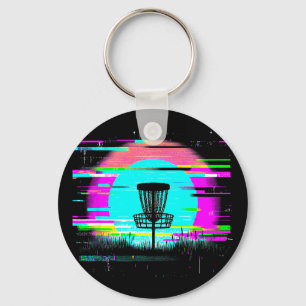 Porte-clés Disc Golf Glitch - Amateur de Disc Golf Vintage