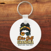 Porte-clés Disc Golf Grand-mère Script Rétro (Recto)