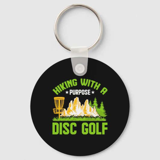 Porte-clés Disc Golf Randonnée Avec Un But (Recto)
