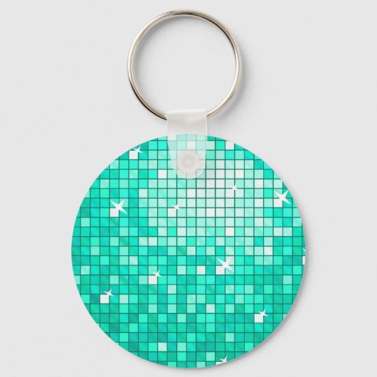 Porte-clés Disco Tiles Aqua porte - clé rond (Recto)