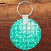 Porte-clés Disco Tiles Aqua porte - clé rond (Recto)