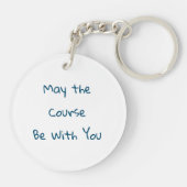 Porte-clés Disk Golf in the Woods Retro Vibe Art (Dos)