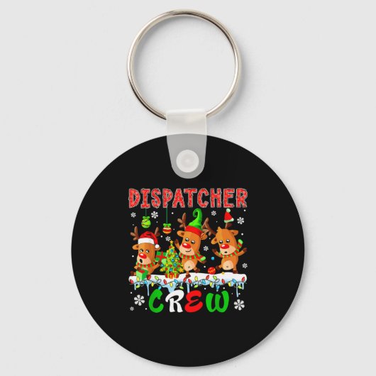 Porte-clés Dispatcher Crew Three Cute Santa Elf Reindeers Xma (Recto)