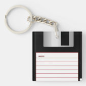 Porte-clés Disque dur rétro cool (Devant)