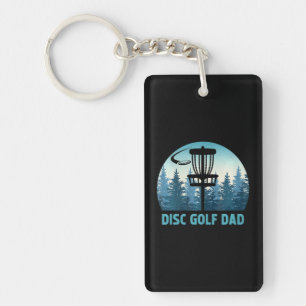 Porte-clés Disque Golf Papa Fête des pères Frisbee Golfer