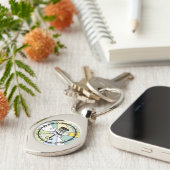 Porte-clés Disque Golf Personnalisé Couple Date Établie (Côté )