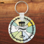 Porte-clés Disque Golf Personnalisé Couple Date Établie (Recto)