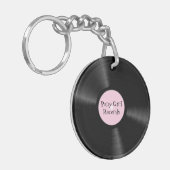 Porte-clés Disque Label Rose (Devant gauche)
