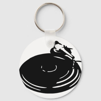 Porte-clés disque noir