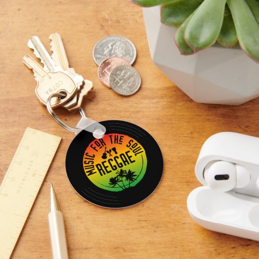Porte-clés Disque vinyle de musique reggae (Bureau)