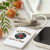 Porte-clés Disque vinyle rétro, vinyle, vintage, oldie (Devant droit)