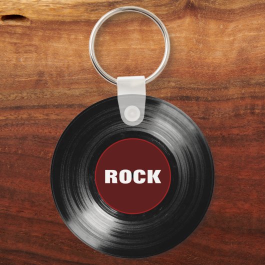 Porte-clés disque vinyle rock (Recto)