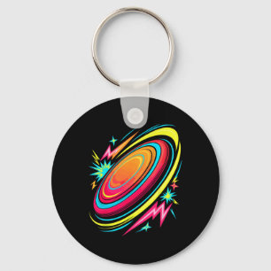 Porte-clés Disques de golf volants de frisbee d'arcade rétro