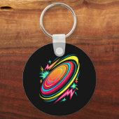 Porte-clés Disques de golf volants de frisbee d'arcade rétro (Recto)