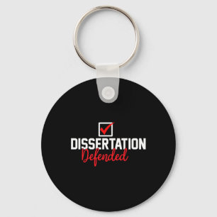 Porte-clés Dissertation Défendu Doctorant Diplômé de Phd