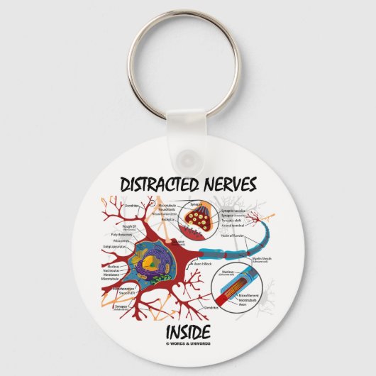 Porte-clés Distracted Nerves Inside (Synapse) (Recto)