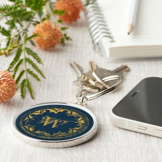 Porte-clés Distressed monogram (Côté)