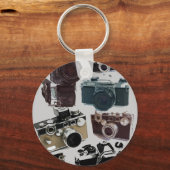 Porte-clés distressed photographe retro camera (Recto)