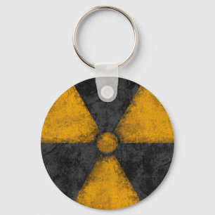 Porte-clés Distressed Radiation Symbol