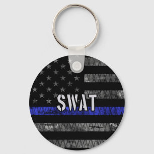 Porte-clés Distressed SWAT Police Flag