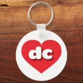 Porte-clés District de Columbia coeur rouge - J'aime dc (Recto)