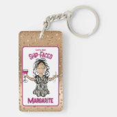 Porte-clés Dit Drôle Joke Cruise Beach Vacances tropicales (Dos)