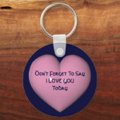 Porte-clés Dites Je Vous Aime Pink Heart Keychain (Recto)