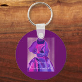 Porte-clés Diva Fashionista En Bleu (Recto)