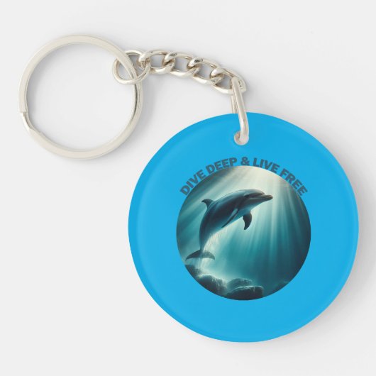 Porte-clés Dive Deep Live Dolphin gratuit (Devant)