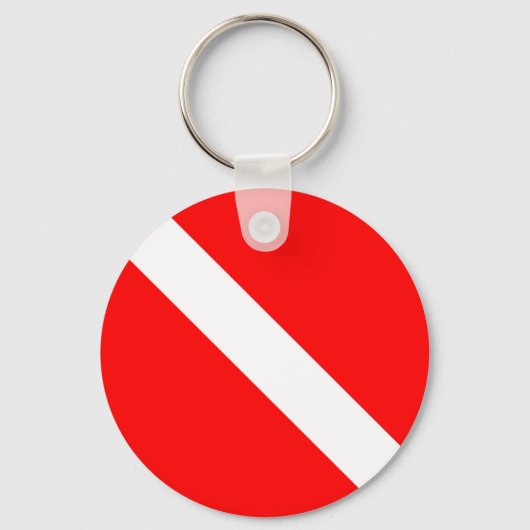 Porte-clés Diver Down Classic Indicateur SCUBA (Recto)