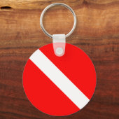 Porte-clés Diver Down Classic Indicateur SCUBA (Recto)