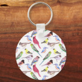 Porte-clés Divers oiseaux de l'aquarelle - oiseaux de compagn (Recto)