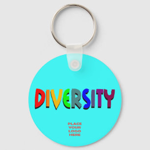 Porte-clés Diversité Porte - clé cyan personnalisé