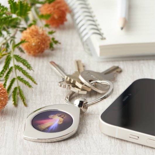 Porte-clés Divine Mercy Gold (Côté )